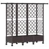 vidaXL Cama Elevada com Treli&ccedil;a e Telhado Castanho 164 x 40 x 127 cm