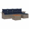 vidaXL Conjunto de Sof&aacute; de Jardim 6 unid. Cinzeto vime PE