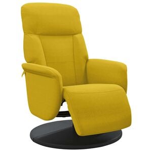vidaXL Cadeir&atilde;o reclin&aacute;vel com apoio de p&eacute;s veludo amarelo