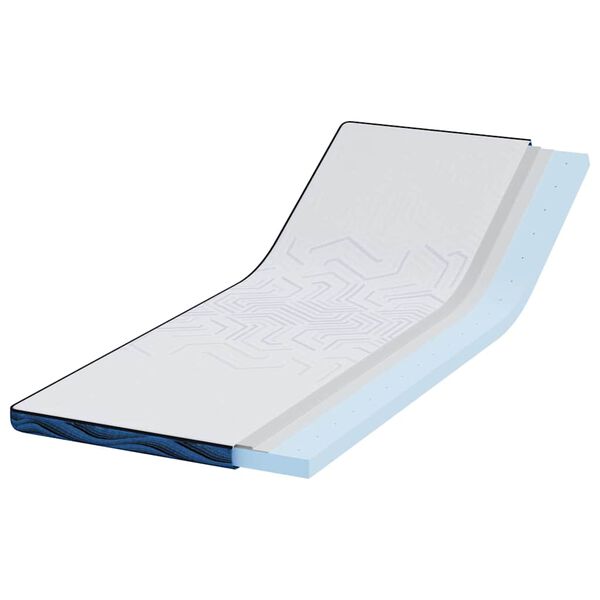 vidaXL Topper de Colch&atilde;o Branco 80 x 200 cm Tecido Jacquard