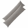 vidaXL Capa almofada 2 pcs HEERLEN Cinzento-claro 40 x 145 cm cord&atilde;o