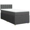 vidaXL Cama com molas/colch&atilde;o 90x200 cm tecido cinzento-escuro