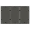 vidaXL Mesa de jardim 150x90x75 cm vidro temperado e vime PE preto