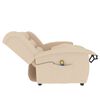 vidaXL Poltrona de massagens reclin&aacute;vel 2 assentos tecido creme