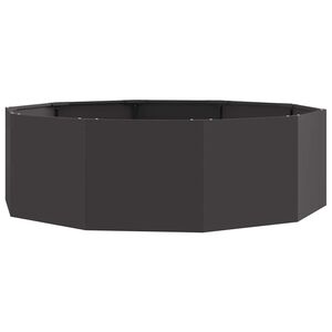 vidaXL Floreira Preto 120 x 120 x 35 cm A&ccedil;o