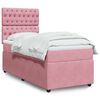 vidaXL Cama com molas/colch&atilde;o 90x190 cm veludo rosa