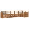 vidaXL Conjunto de Sof&aacute;s para Exterior 6 unid. Natural Poli&eacute;ster
