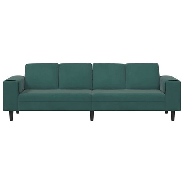 vidaXL Sof&aacute; de Sala de Estar Verde Escuro 250 x 77 x 76 cm