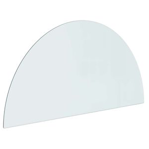 vidaXL Placa de Vidro para Lareira Transparente 1000 x 500 mm Vidro
