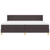 vidaXL Cama Box com colch&atilde;o Marrom Escuro 200 x 200 cm tecido