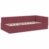 vidaXL Estrutura de Cama de Canto Vinho Vermelho 90 cm x 190 cm Veludo