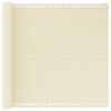 vidaXL Tela de varanda 90x600 cm PEAD cor creme