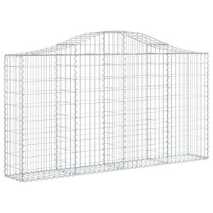 vidaXL Cesto gabi&atilde;o arqueado 200x30x100/120 cm ferro galvanizado