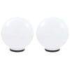 vidaXL Candeeiro esf&eacute;rico LED 2 pcs 40 cm PMMA