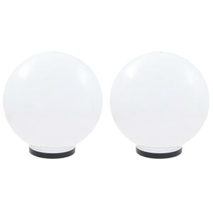 vidaXL Candeeiro esf&eacute;rico LED 2 pcs 40 cm PMMA