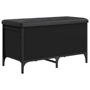 vidaXL Banco de arruma&ccedil;&atilde;o 82x42x45 cm derivados de madeira preto