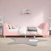 vidaXL Estrutura de Cama Infantil com Cabeceira Rosa 90 x 190 cm