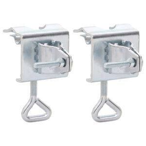 vidaXL Grampos de guarda-sol para varanda 2 pcs 32 mm a&ccedil;o galvanizado