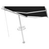 vidaXL Toldo retr&aacute;til manual independente 350x250 cm antracite