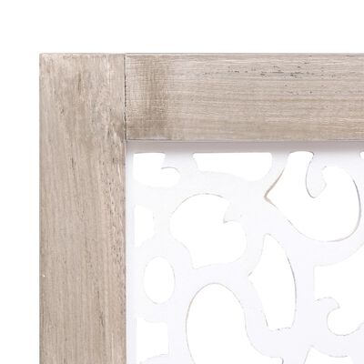 vidaXL Biombo com 5 painéis 175x165 cm madeira maciça branco