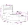 vidaXL Cama Box com colch&atilde;o Cinzento-claro 120 x 190 cm tecido