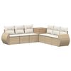 vidaXL Conjunto de Sof&aacute;s 7 unid. Bege e Branco Creme