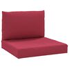 vidaXL Almofad&otilde;es p/ m&oacute;veis paletes 2 pcs tecido oxford vermelho tinto