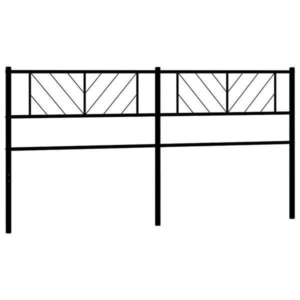 vidaXL Cabeceira de cama 180 cm metal preto
