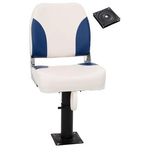 vidaXL Assento de barco c/ pedestal ajust&aacute;vel em altura rota&ccedil;&atilde;o 360&deg;
