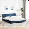 vidaXL Cama com colch&atilde;o Hanko 180x200 cm tecido azul