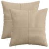 vidaXL Capa almofada 2 pcs ALMELO Cinzento-acastanhado 40 x 40 cm