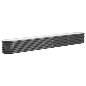 vidaXL Canteiro elevado jardim 332x40x36 a&ccedil;o galvanizado antracite