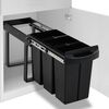 vidaXL Balde do lixo de encastre no arm&aacute;rio cozinha fecho suave 36 L