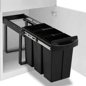 vidaXL Balde do lixo de encastre no arm&aacute;rio cozinha fecho suave 36 L