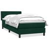 vidaXL Cama com molas/colch&atilde;o 90x220 cm veludo verde-escuro