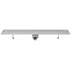 VidaXL Dreno de chuveiro linear 2 pcs onda 830x140 mm a&ccedil;o inoxid&aacute;vel