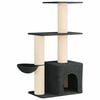 vidaXL &Aacute;rvore para gatos com postes de sisal Cinzento-Escuro 133 cm