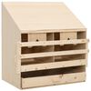 vidaXL Ninho p/ galinhas 2 compartimentos 63x40x65 cm pinho maci&ccedil;o