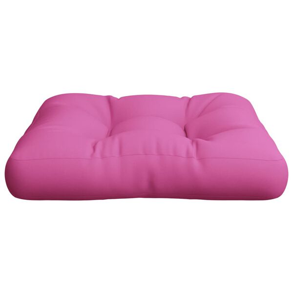 vidaXL Almofad&atilde;o p/ sof&aacute; paletes 60x60x12 cm tecido rosa