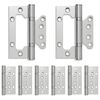 vidaXL Dobradi&ccedil;a 8 unid. 105 x 75 x 13 mm Prateado A&ccedil;o