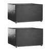 vidaXL Capas p/ mob&iacute;lia de jardim 2 pcs 8 ilh&oacute;s 125x125x75 cm quadrado