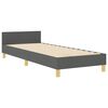 vidaXL Estrutura da Cama Cinzento escuro 90 x 200 cm tecido