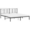 vidaXL Estrutura de cama em metal com cabeceira 180x200 cm preto