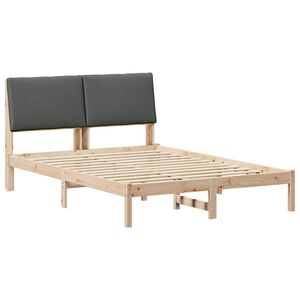 vidaXL Estrutura da cama castanho e cinzento-escuro 140 x 200 cm