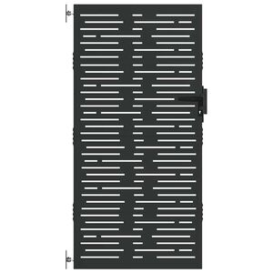 vidaXL Port&atilde;o de jardim 85x200 cm a&ccedil;o corten design quadrados