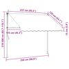 vidaXL Toldo retrátil manual 250 cm riscas azuis e brancas