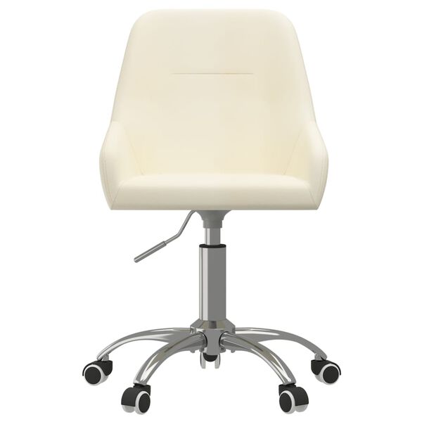vidaXL Cadeira de escrit&oacute;rio girat&oacute;ria tecido cor creme