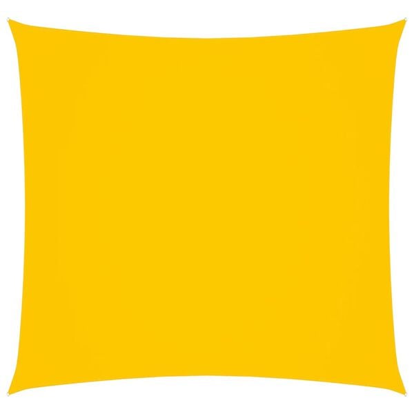 vidaXL Para-sol estilo vela tecido oxford quadrado 3x3 m amarelo