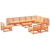 vidaXL 11 pcs conjunto sof&aacute;s de jardim madeira de pinho castanho mel