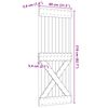 vidaXL Porta NARVIK Natural 80 x 210 cm Madeira de Pinus S&oacute;lida